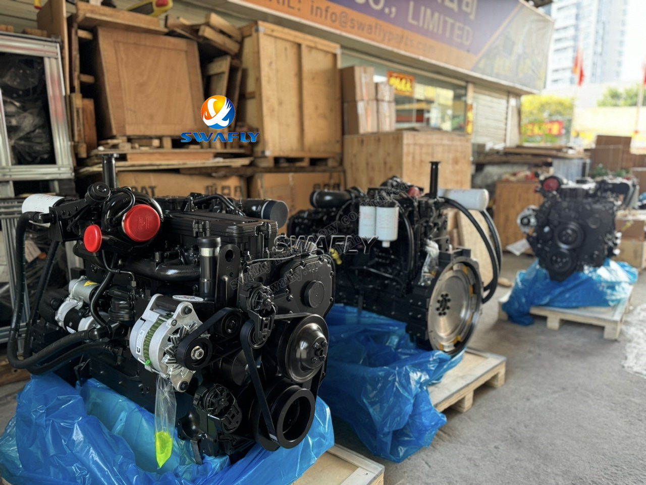 Επιτυχής αποστολή τριών κινητήρων Cummins SAA6D114E-3 για εκσκαφείς Komatsu PC300-8 και PC300-8MO