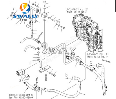 Komatsu PC1250-8 Συγκρότημα βαλβίδας ελέγχου 21N-60-41200